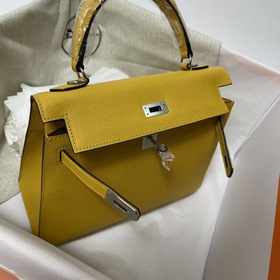 Hermès KL сумка из кожи Epsom с золотой и серебряной застежкой Ру