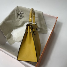 Hermès KL сумка из кожи Epsom с золотой и серебряной застежкой Ру