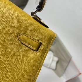 Hermès KL сумка из кожи Epsom с золотой и серебряной застежкой Ру