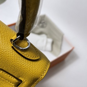 Hermès KL сумка из кожи Epsom с золотой и серебряной застежкой Ру