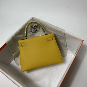 Hermès KL сумка из кожи Epsom с золотой и серебряной застежкой Ру
