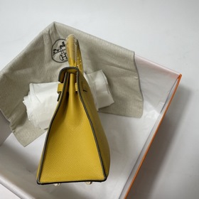 Hermès KL сумка из кожи Epsom с золотой и серебряной застежкой Ру