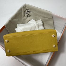 Hermès KL сумка из кожи Epsom с золотой и серебряной застежкой Ру