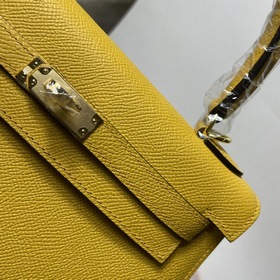Hermès KL сумка из кожи Epsom с золотой и серебряной застежкой Ру