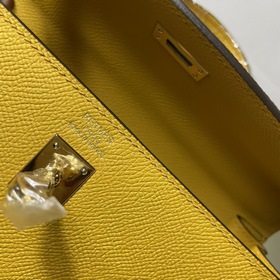 Hermès KL сумка из кожи Epsom с золотой и серебряной застежкой Ру