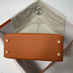 Сумка Hermes KL из кожи Epsom, оранжевая с золотыми серебряными з
