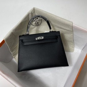 Сумка Hermes KL из кожи Epsom, черная с золотыми серебряными заст