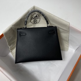 Сумка Hermes KL из кожи Epsom, черная с золотыми серебряными заст