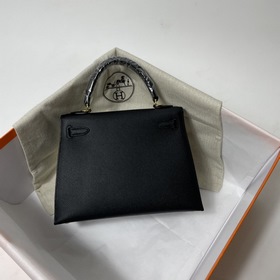 Сумка Hermes KL из кожи Epsom, черная с золотыми серебряными заст