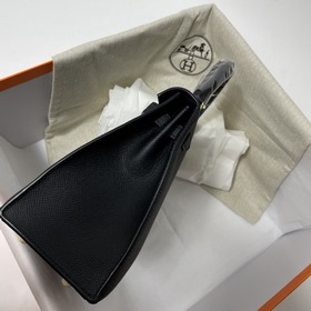 Сумка Hermes KL из кожи Epsom, черная с золотыми серебряными заст