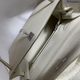 Сумка Hermes KL из кожи Epsom, цвет молочного коктейля серебряной