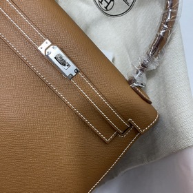 Сумка Hermes KL из кожи Epsom с золотисто-коричневой пряжкой Ручн