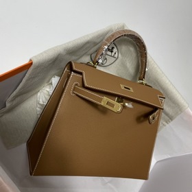 Сумка Hermes KL из кожи Epsom с золотисто-коричневой пряжкой Ручн