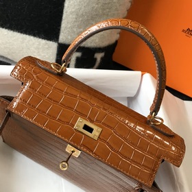 Hermès Ручная сумка из телячьей кожи с тиснением, внутренний слой