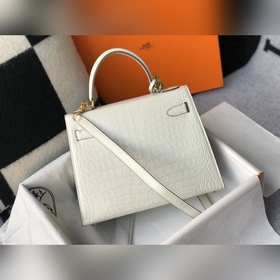 Hermès Ручная сумка из телячьей кожи с тиснением, внутренний слой