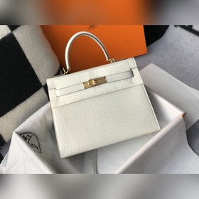 Hermès Ручная сумка из телячьей кожи с тиснением, внутренний слой