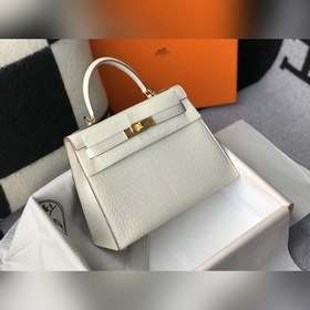 Hermès Ручная сумка из телячьей кожи с тиснением, внутренний слой