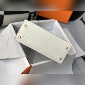 Hermès Ручная сумка из телячьей кожи с тиснением, внутренний слой