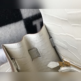 Hermès Ручная сумка из телячьей кожи с тиснением, внутренний слой