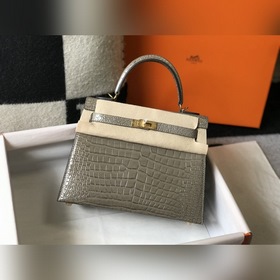 Hermès Ручная сумка из телячьей кожи с тиснением, внутренний слой