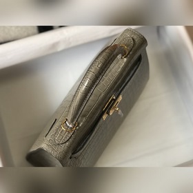 Hermès Ручная сумка из телячьей кожи с тиснением, внутренний слой