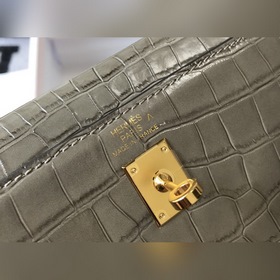 Hermès Ручная сумка из телячьей кожи с тиснением, внутренний слой