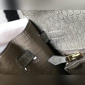 Hermès Ручная сумка из телячьей кожи с тиснением, внутренний слой