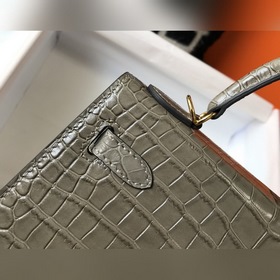 Hermès Ручная сумка из телячьей кожи с тиснением, внутренний слой