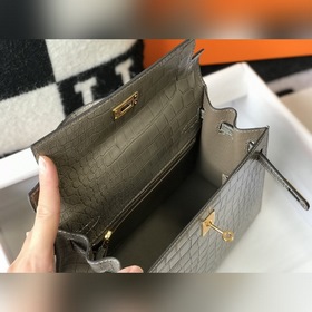 Hermès Ручная сумка из телячьей кожи с тиснением, внутренний слой