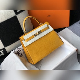 Hermès Ручная сумка из телячьей кожи с тиснением, внутренний слой