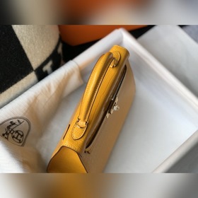 Hermès Ручная сумка из телячьей кожи с тиснением, внутренний слой