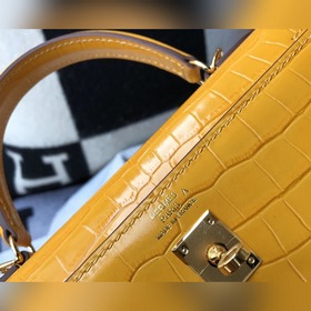 Hermès Ручная сумка из телячьей кожи с тиснением, внутренний слой