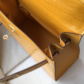 Hermès Ручная сумка из телячьей кожи с тиснением, внутренний слой
