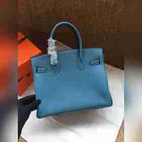 Hermès Platinum 25, 30 сумка через плечо, джинсовый синий с золот