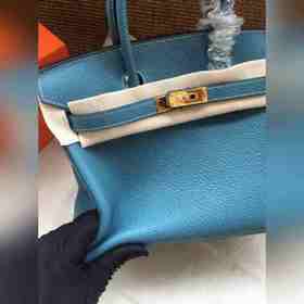 Hermès Platinum 25, 30 сумка через плечо, джинсовый синий с золот