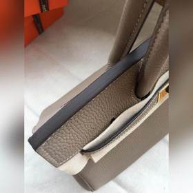 Hermès Platinum 25, 30 сумка с ручкой, светло-серая серебряной за