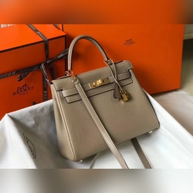 Hermès Kelly 25, 28 сумка через плечо, светло-серая серебристыми 
