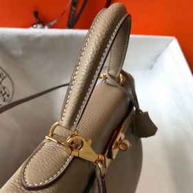 Hermès Kelly 25, 28 сумка через плечо, светло-серая серебристыми 
