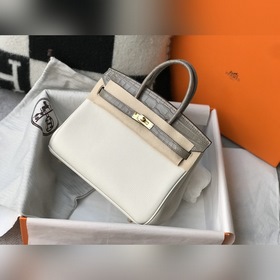 Hermès Белый кожаный чемодан Togo Влюбитесь с первого взгляда,