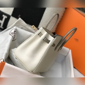 Hermès Белый кожаный чемодан Togo Влюбитесь с первого взгляда, 