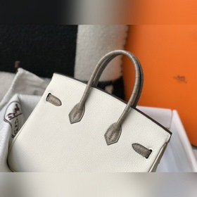 Hermès Белый кожаный чемодан Togo Влюбитесь с первого взгляда, 
