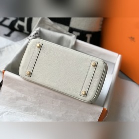 Hermès Белый кожаный чемодан Togo Влюбитесь с первого взгляда, 
