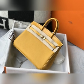 Hermès Янтарно-желтый Имитация крокодиловой кожи Togo сумка Же