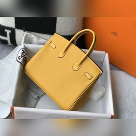 Hermès Янтарно-желтый Имитация крокодиловой кожи Togo сумка Же