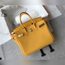 Hermès Янтарно-желтый Имитация крокодиловой кожи Togo сумка Же