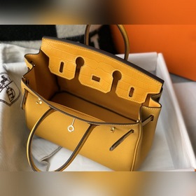 Hermès Янтарно-желтый Имитация крокодиловой кожи Togo сумка Же