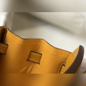 Hermès Янтарно-желтый Имитация крокодиловой кожи Togo сумка Же