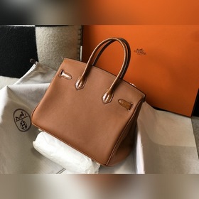 Hermès, золотисто-коричневая сумка из искусственной кожи под крок