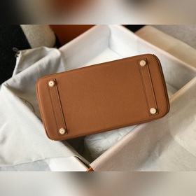 Hermès, золотисто-коричневая сумка из искусственной кожи под крок