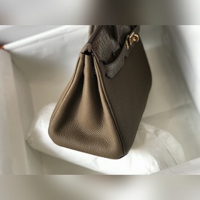 Hermès Сумка Togo из искусственной кожи цвета слоновой кости с им